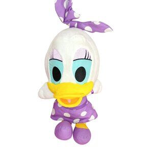 Disney Daisy Duck Plush Doll 13" By Fisher-Price Mattel 2013 Purple Polka Dot Dr